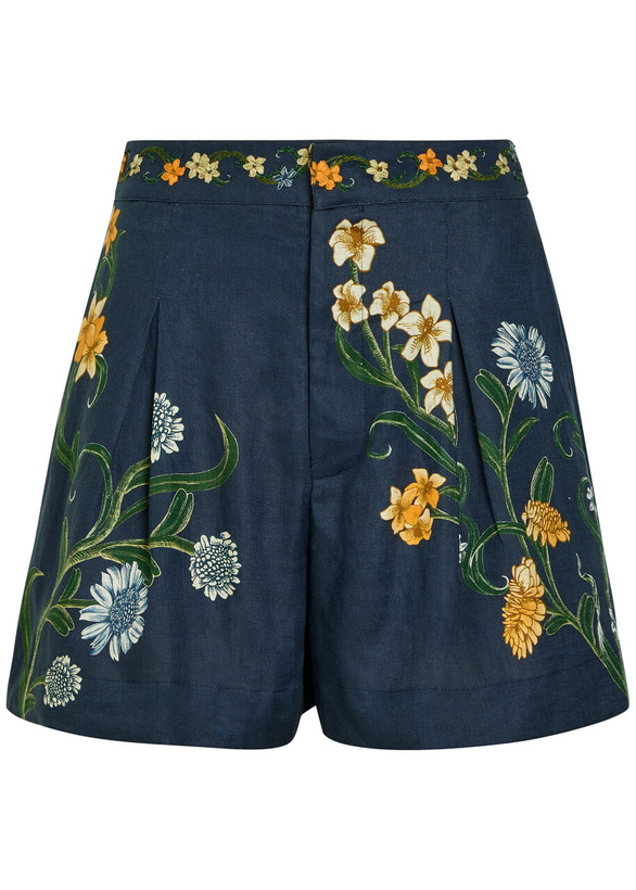 Photo: Agua BY Agua Bendita Maratea Floral Linen Shorts Multicoloured