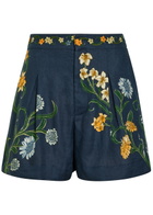 Agua BY Agua Bendita Maratea Floral Linen Shorts Multicoloured