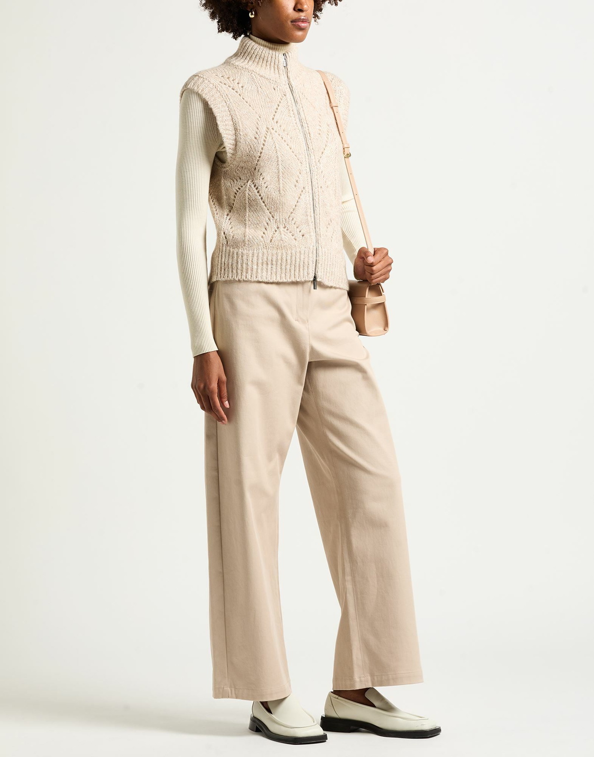 Peserico Womens Cardigan in Beige