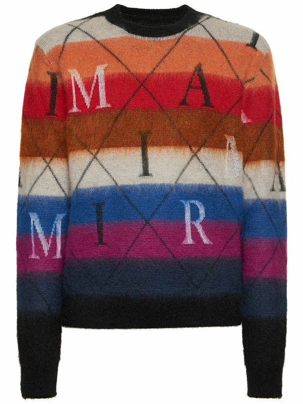 Photo: AMIRI - Argyle Stripe Knit Crewneck Sweater