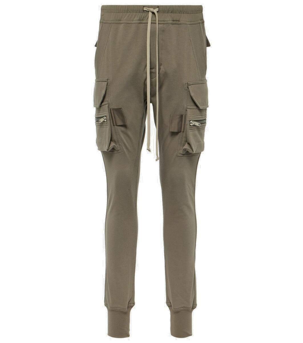 Rick Owens Brown Cotton Cargo Pants