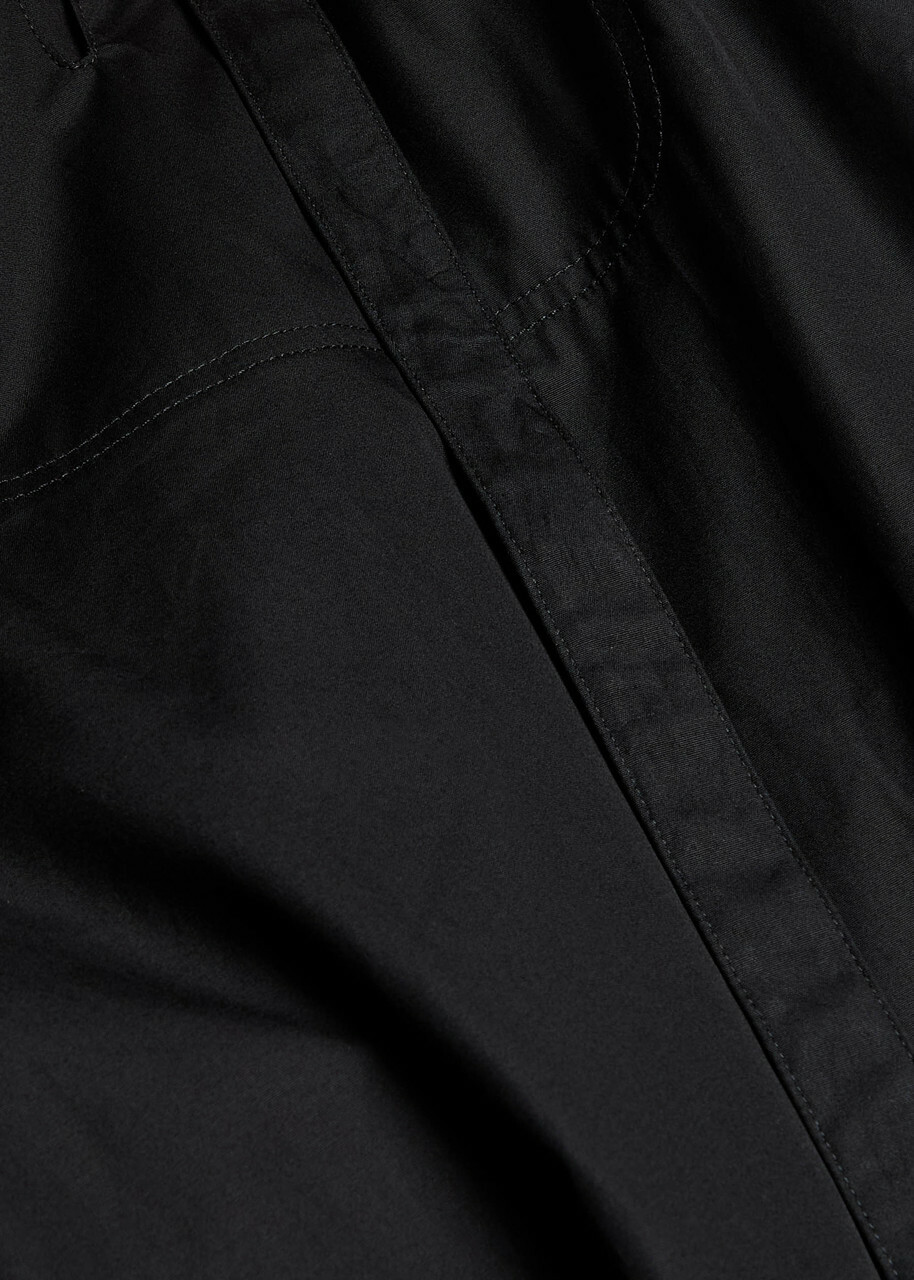 Wardrobe.nyc Fisherman Wrap-front Cotton-blend Poplin Trousers Black