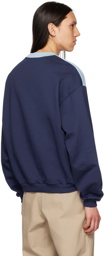 Drôle De Monsieur Navy 'Le Sweatshirt Drôle Fleuri' Sweatshirt