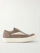 DRKSHDW by Rick Owens - Vintage Suede-Trimmed Denim Sneakers - Brown