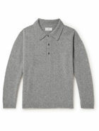 SSAM - Brushed Cashmere Polo Shirt - Gray