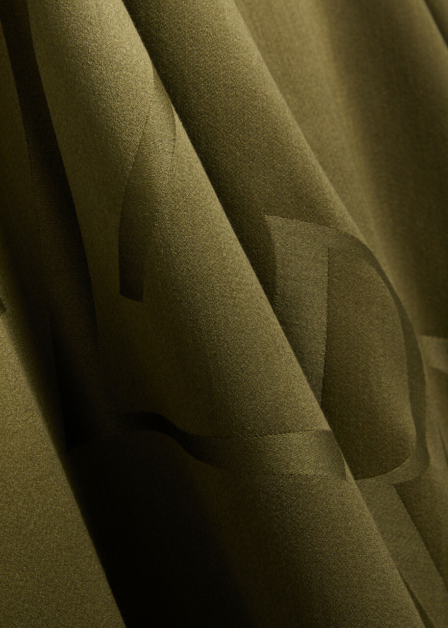 Saint Laurent Logo-jacquard Wool Scarf - Khaki - One Size