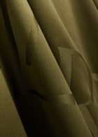Saint Laurent Logo-jacquard Wool Scarf - Khaki - One Size