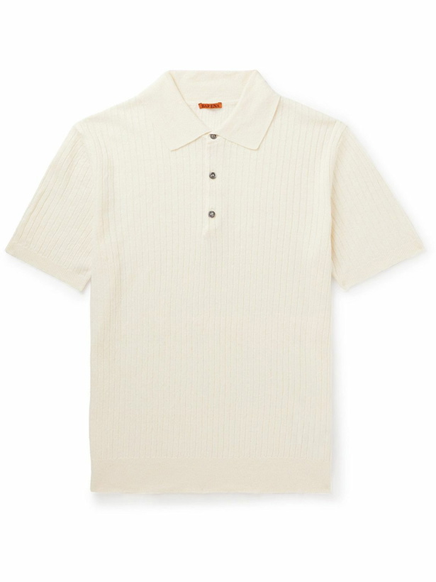 Photo: Barena - Marco Ribbed Linen and Cotton-Blend Jersey Polo Shirt - Neutrals