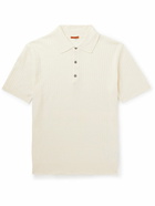 Barena - Marco Ribbed Linen and Cotton-Blend Jersey Polo Shirt - Neutrals