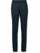 Incotex - Slim-Fit Wool-Blend Twill Trousers - Blue