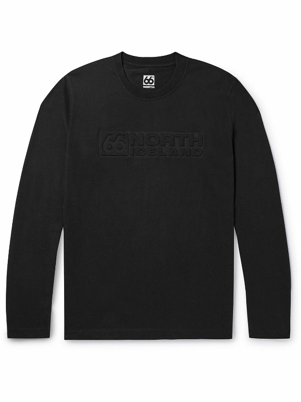 Photo: 66 North - Blær Logo-Embossed Organic Cotton-Blend Tech-Jersey T-Shirt - Black