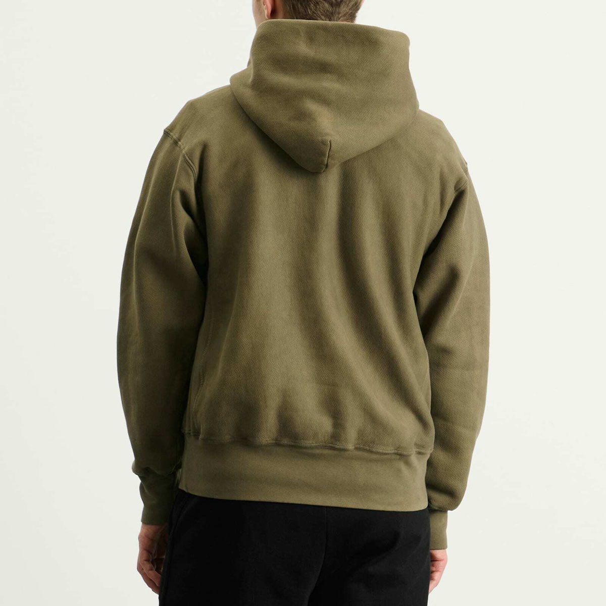 Les Tien Men's Heavyweight Hoodie in Aloe Oil