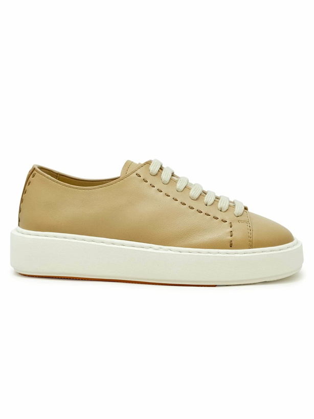 Photo: Santoni Brown Leather Sneaker