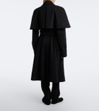 The Row Ayana caped cotton trench coat