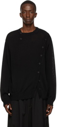 Yohji Yamamoto Black Cotton Sweater