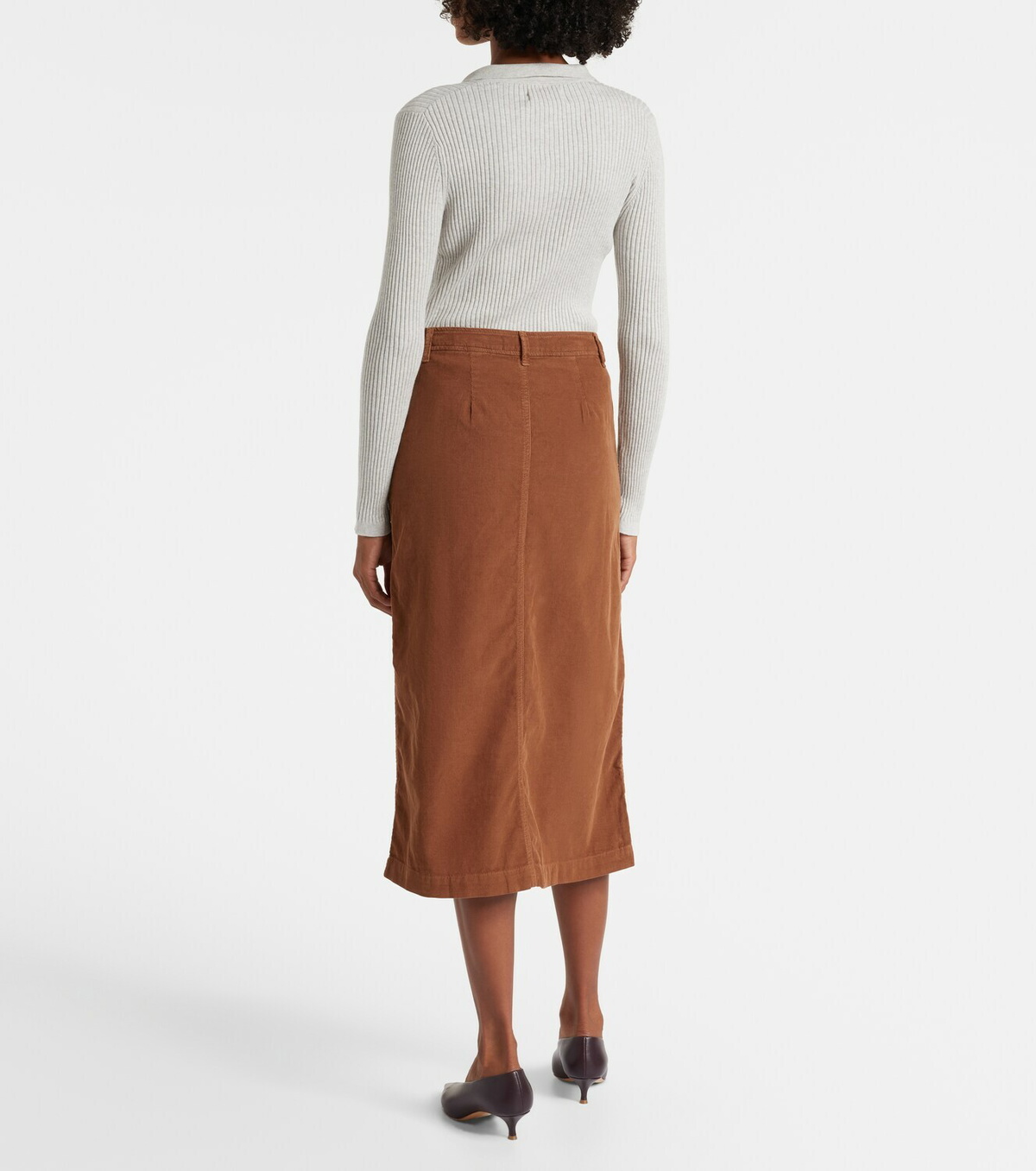 Velvet Fia cotton midi skirt