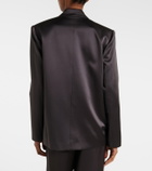 The Sei Double-breasted silk satin blazer