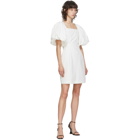 Edit White Balloon Sleeve Mini Dress