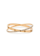 Tory Burch Icon Double Pavé 18kt Gold-plated Bracelet