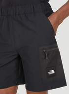 Logo Patch Cargo Shorts in Black