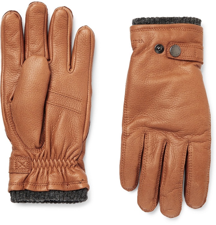 Photo: Hestra - Utsjö Fleece-Lined Full-Grain Leather Gloves - Brown