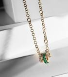 Spinelli Kilcollin Gravity 18kt gold chain necklace with diamond and emerald