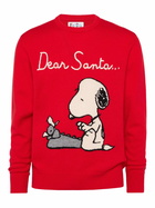 MC2 Saint Barth Red Sweater Heron With Snoopy Jacquard And Embroidery | Snoopy Peanuts® Special Edition