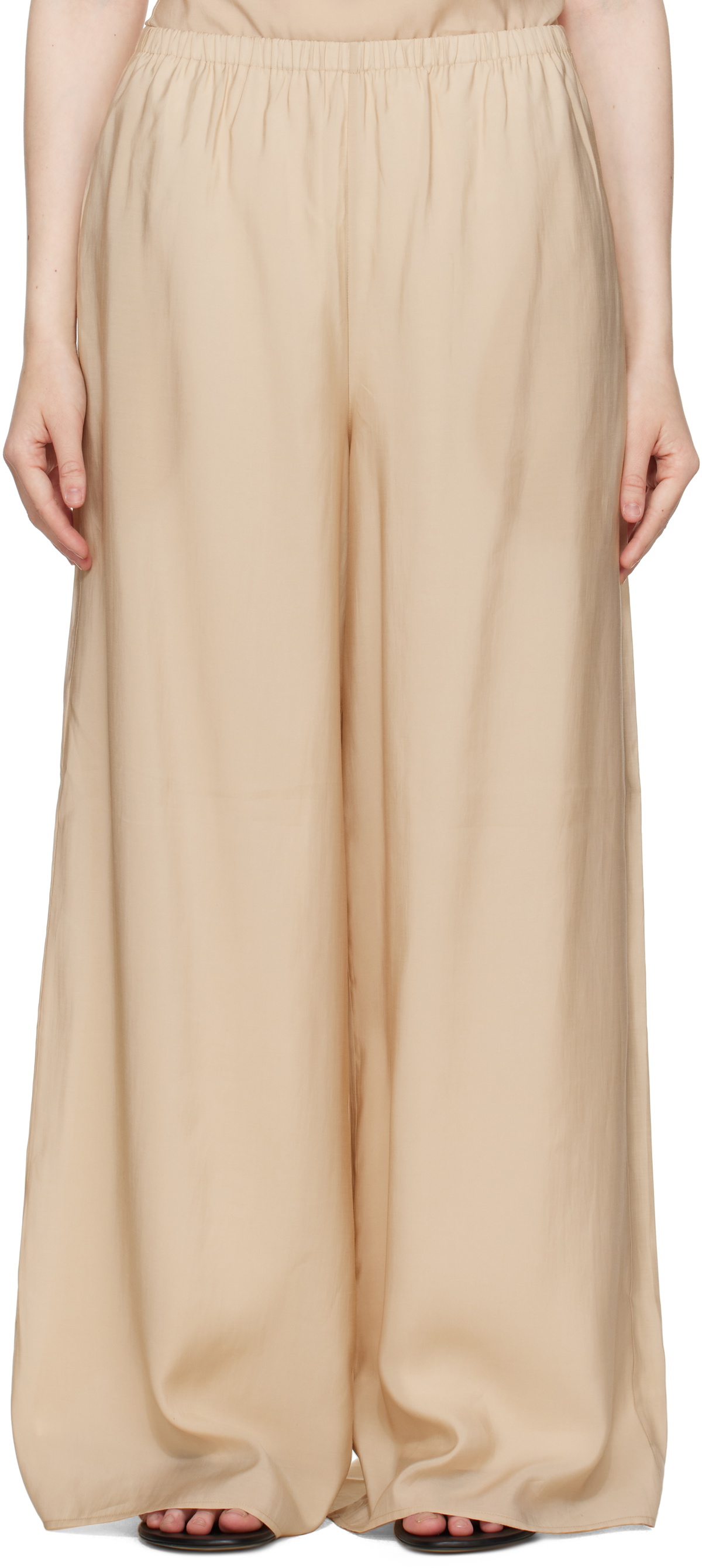 Ruohan Beige Two-Pocket Lounge Pants