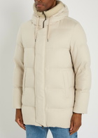 Herno Padded Silk and Cashmere-blend Parka Coat Stone