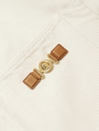 Versace - Embellished Denim Jacket - Neutrals