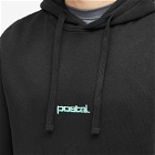 POSTAL Men's Mini Logo Hoodie in Black
