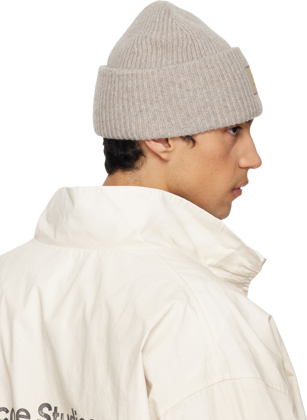 Acne Studios Gray Face Logo Beanie