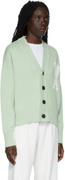 AMI Paris Green Ami De Cœur Cardigan