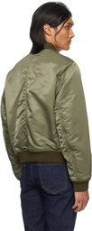 TOM FORD Khaki Shiny Bomber Jacket