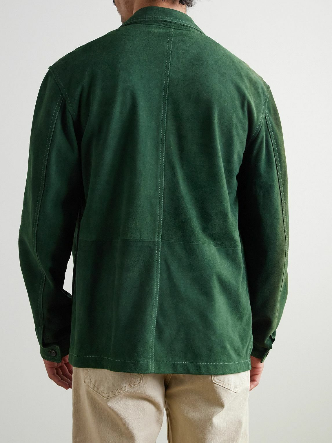 Frescobol Carioca - Ravi Suede Overshirt - Green