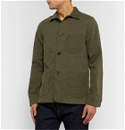 Officine Generale - Garment-Dyed Cotton-Blend Twill Chore Jacket - Green
