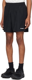 Jil Sander Black Bonded Logo Shorts