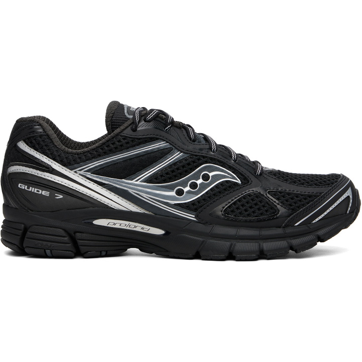 Photo: Saucony Black Progrid Guide 7 Sneakers