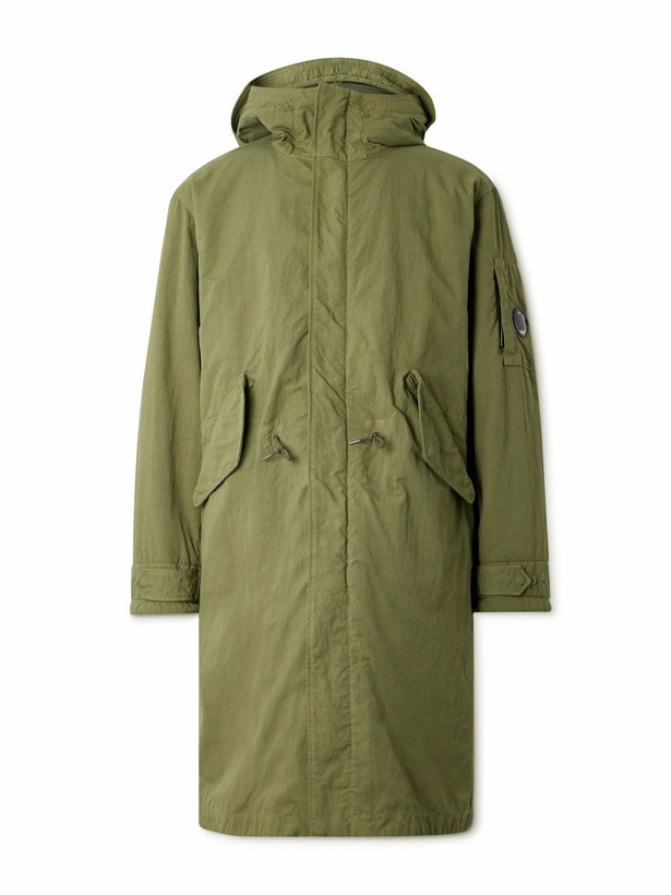 Photo: C.P. Company - Metropolis Logo-Appliquéd Padded Twill Hooded Parka - Green
