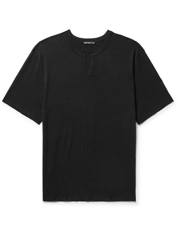 Photo: James Perse - Linen-Blend T-Shirt - Black