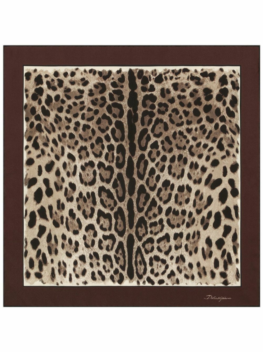 Dolce & Gabbana Brown Leopard Print Silk A-Line Skirt