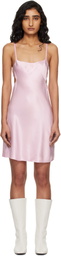 Courrèges Pink Lingerie Silk Minidress