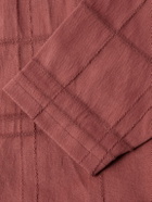 The Elder Statesman - Checked Cotton-Blend Jacquard Jacket - Red