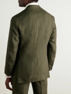 Richard James - Chapman Unstructured Slim-Fit Linen Suit Jacket - Green