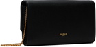 Balmain Black Emblème Grained Calfskin Bag