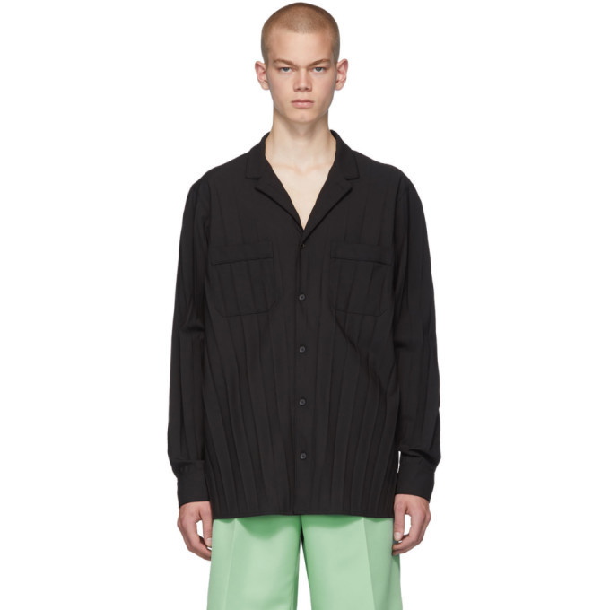 Photo: Valentino Black Pleated PJ Shirt