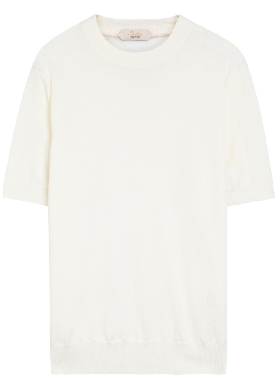 Aurélien Knit Merino Wool T-shirt Ivory