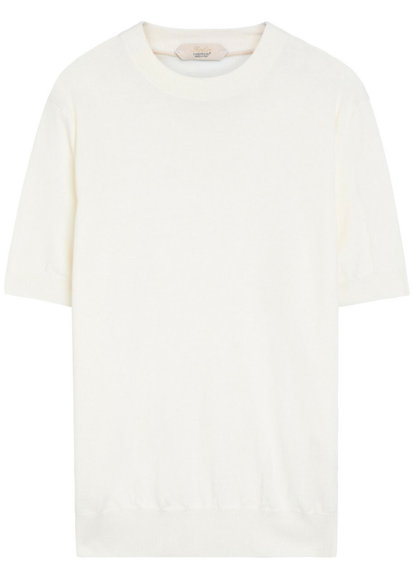 Photo: Aurélien Knit Merino Wool T-shirt Ivory