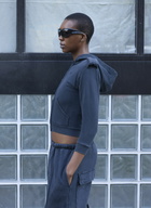 GREG ROSS Shrunken Military Hooded Sweatshirt
