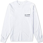 Maharishi Men's MILTYPE Embroidery Long Sleeve Pocket T-Shirt in White